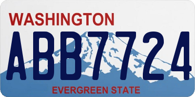 WA license plate ABB7724