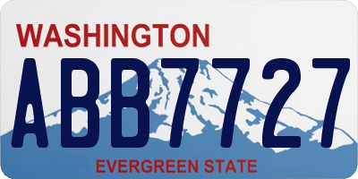 WA license plate ABB7727
