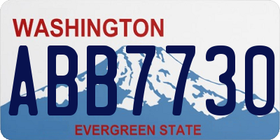 WA license plate ABB7730
