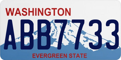 WA license plate ABB7733