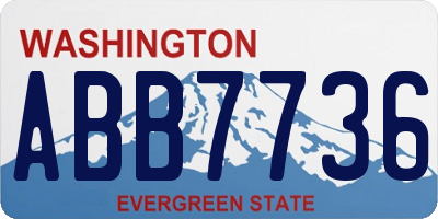WA license plate ABB7736