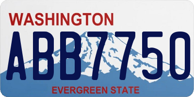 WA license plate ABB7750