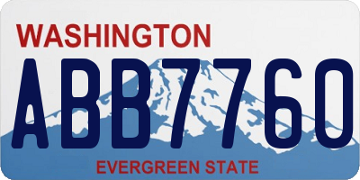 WA license plate ABB7760