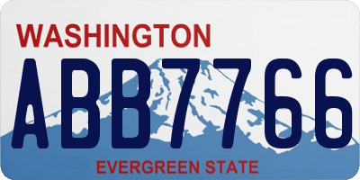 WA license plate ABB7766