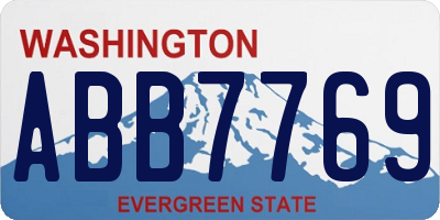 WA license plate ABB7769