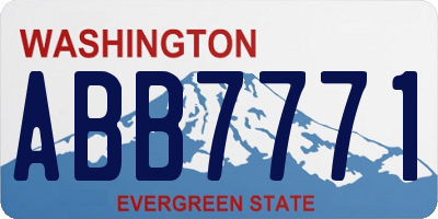 WA license plate ABB7771