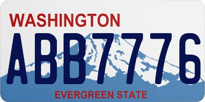 WA license plate ABB7776
