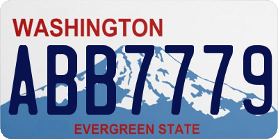 WA license plate ABB7779