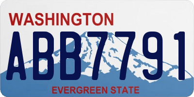 WA license plate ABB7791