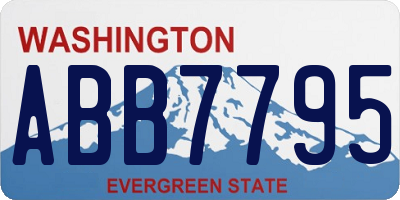 WA license plate ABB7795