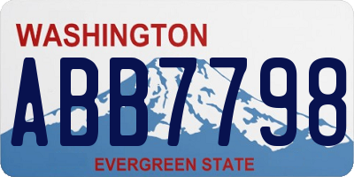 WA license plate ABB7798