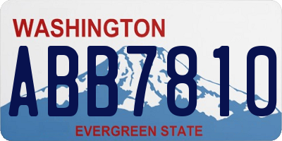 WA license plate ABB7810