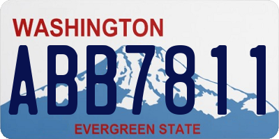 WA license plate ABB7811