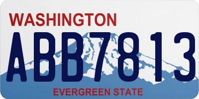 WA license plate ABB7813