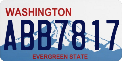 WA license plate ABB7817