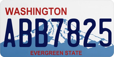 WA license plate ABB7825