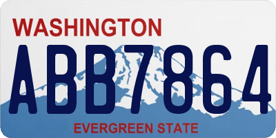 WA license plate ABB7864