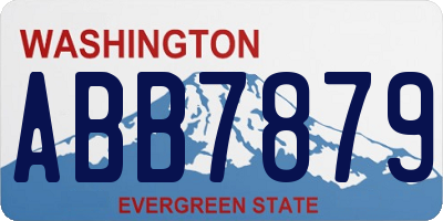 WA license plate ABB7879
