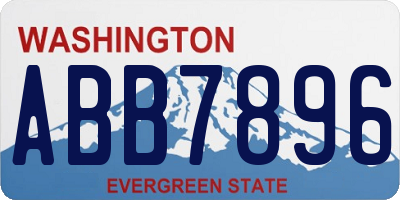 WA license plate ABB7896