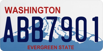 WA license plate ABB7901