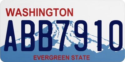 WA license plate ABB7910