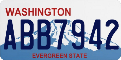 WA license plate ABB7942
