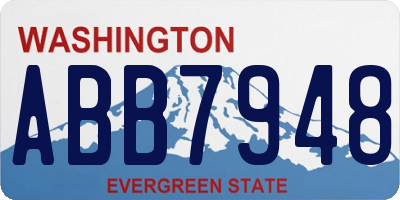 WA license plate ABB7948