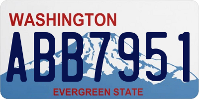 WA license plate ABB7951