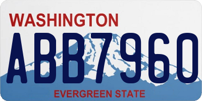 WA license plate ABB7960