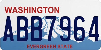WA license plate ABB7964