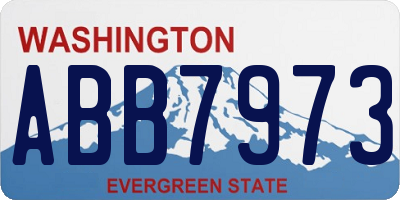 WA license plate ABB7973