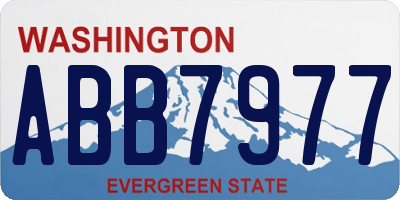 WA license plate ABB7977