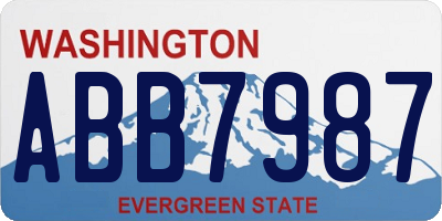 WA license plate ABB7987