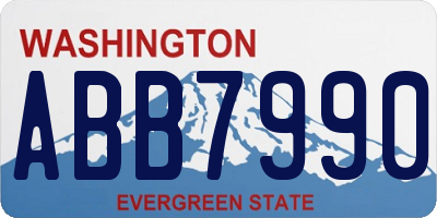 WA license plate ABB7990