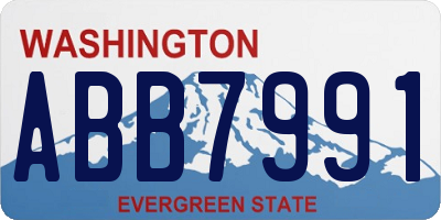 WA license plate ABB7991