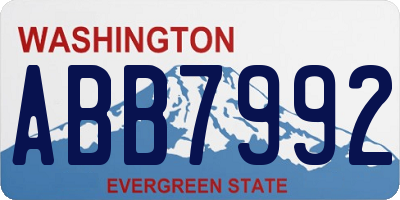 WA license plate ABB7992