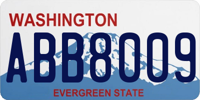 WA license plate ABB8009