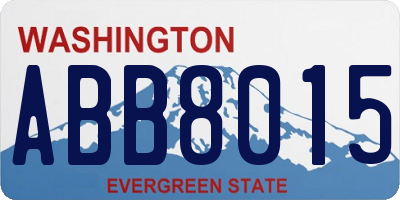 WA license plate ABB8015