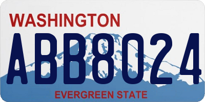 WA license plate ABB8024