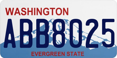 WA license plate ABB8025