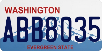 WA license plate ABB8035