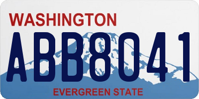 WA license plate ABB8041