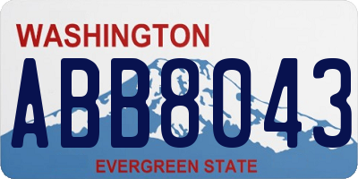 WA license plate ABB8043