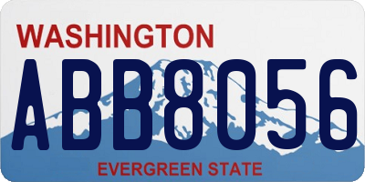 WA license plate ABB8056