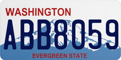 WA license plate ABB8059
