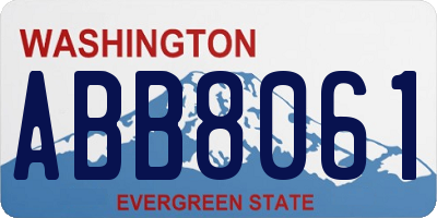 WA license plate ABB8061