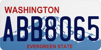 WA license plate ABB8065