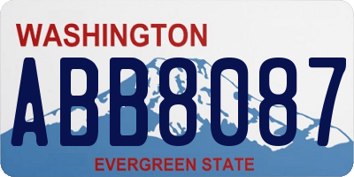 WA license plate ABB8087