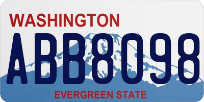 WA license plate ABB8098