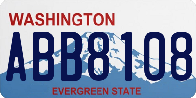 WA license plate ABB8108